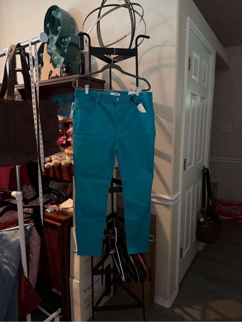 Teal Stretch Skinny Jeans - Women's